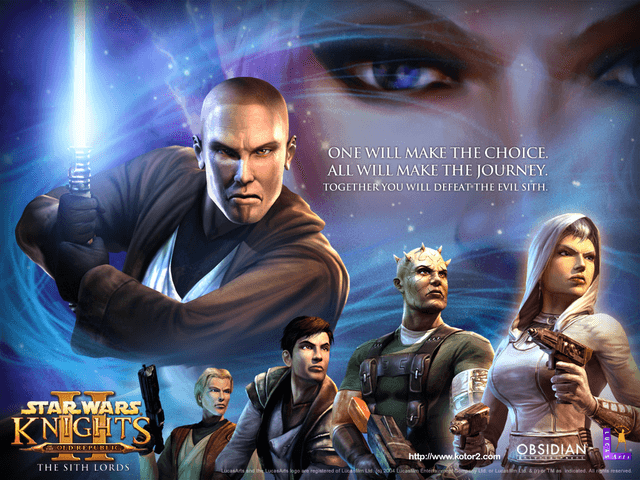 Star Wars Knights of the Old Republic II title screen for Xbox